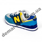 Детские кроссовки New Balance подростковые голубо-желтые